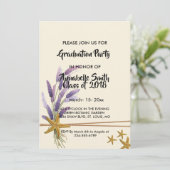 Invitation Assez simple étoile de mer Graduation (Debout devant)