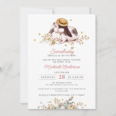 Invitation Assez Spécial Sur Le Chemin Baby shower Bunny (Devant)