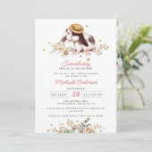 Invitation Assez Spécial Sur Le Chemin Baby shower Bunny (Debout devant)