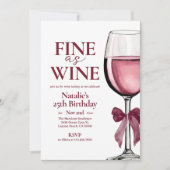 Invitation Assiette Au Vin Élégante Dégustation Vino Annivers (Devant)