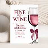 Invitation Assiette Au Vin Élégante Dégustation Vino Annivers