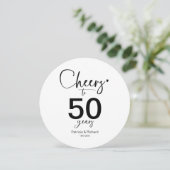 Invitation Assiette de présentation pour 50 ans de mariage (Debout devant)