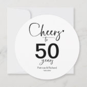 Invitation Assiette de présentation pour 50 ans de mariage (Devant)
