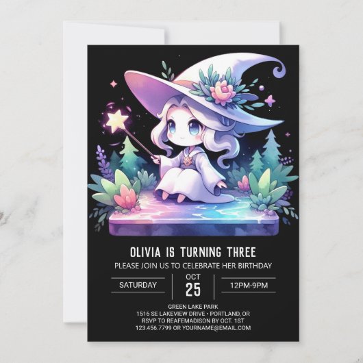 Invitation Assistant Amusement aquarelle Anniversaire (Devant)
