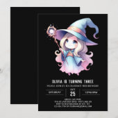 Invitation Assistant Boho adorable Anniversaire (Devant / Derrière)