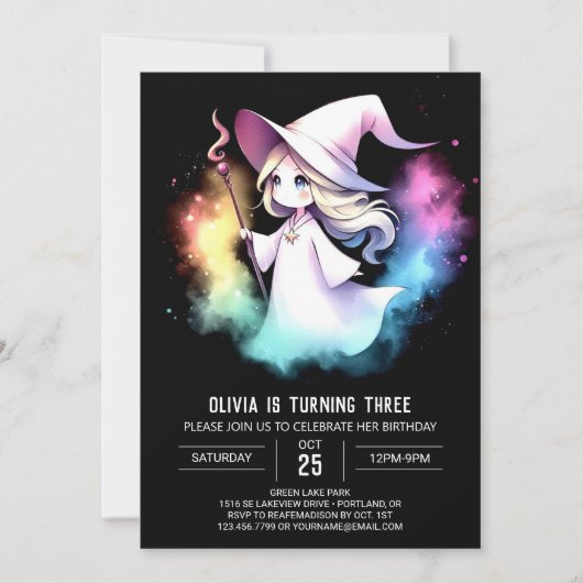 Invitation Assistant Boho magique Anniversaire (Devant)