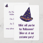 Invitation Assistant Casquette Halloween Costume Fête Invitat (Devant / Derrière)