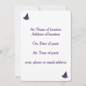 Invitation Assistant Casquette Halloween Costume Fête Invitat (Dos)