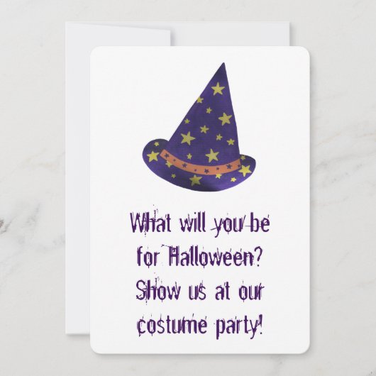 Invitation Assistant Casquette Halloween Costume Fête Invitat (Devant)