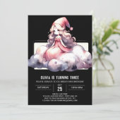 Invitation Assistant Coupe d'aquarelle Anniversaire (Debout devant)