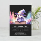 Invitation Assistant de fille minimaliste Anniversaire (Debout devant)