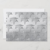 Invitation Assistant de médecin PA Diplômé Marron Argent (Dos)