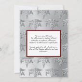 Invitation Assistant de médecin PA Diplômé Marron Argent (Dos)
