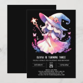 Invitation Assistant d'enchantement mignon Anniversaire (Devant / Derrière)