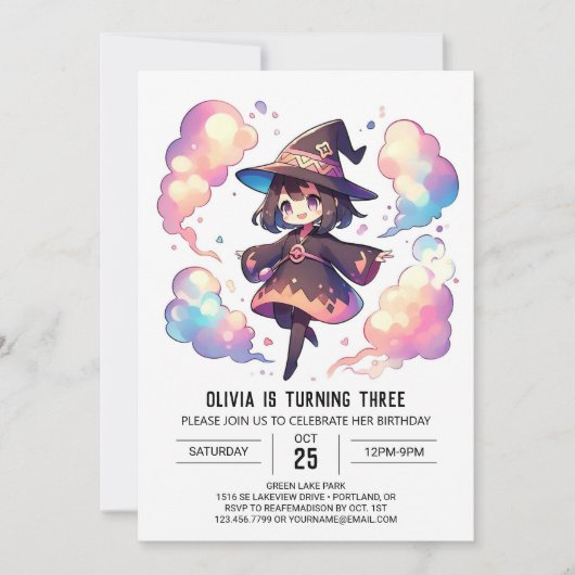 Invitation Assistant enchanté magique Anniversaire (Devant)