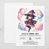 Invitation Assistant enchanté magique Anniversaire (Devant / Derrière)