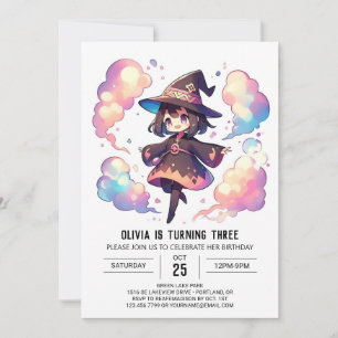 Invitation Assistant enchanté magique Anniversaire