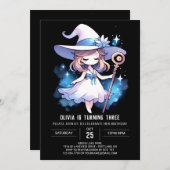 Invitation Assistant Enchantée numérique Anniversaire (Devant / Derrière)