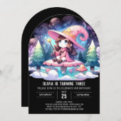 Invitation Assistant Enchanteuse douce Anniversaire (Devant / Derrière)