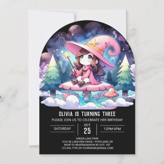 Invitation Assistant Enchanteuse douce Anniversaire (Devant)