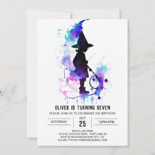 Invitation Assistant Enfants aquarelle Anniversaire