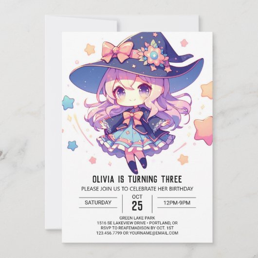 Invitation Assistant Enfants Joyeux Anniversaire (Devant)
