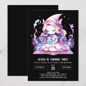 Invitation Assistant fille Whimsical Anniversaire (Devant / Derrière)