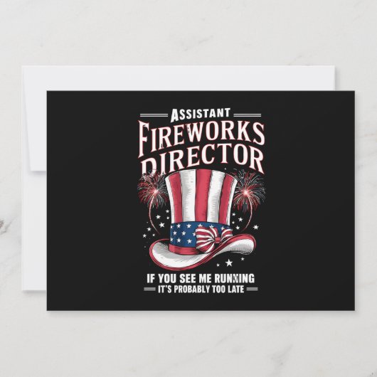 Invitation Assistant Fireworks Director USA 4 juillet (Devant)