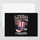 Invitation Assistant Fireworks Director USA 4 juillet (Devant / Derrière)