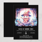 Invitation Assistant Imaginaire adorable Anniversaire (Devant / Derrière)