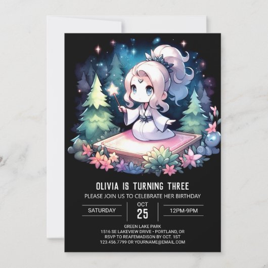 Invitation Assistant Imaginaire fille Anniversaire (Devant)