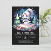 Invitation Assistant Imaginaire fille Anniversaire (Debout devant)
