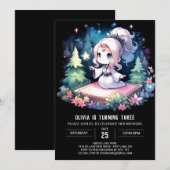 Invitation Assistant Imaginaire fille Anniversaire (Devant / Derrière)
