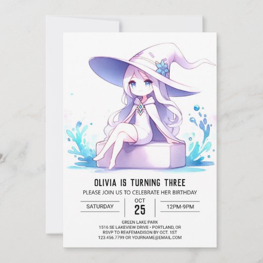 Invitation Assistant Imaginaire Pastel Anniversaire (Devant)