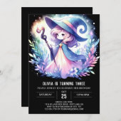Invitation Assistant Magie Whimsical Anniversaire (Devant / Derrière)
