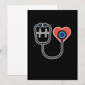 Invitation Assistant Médical Coeur PA Étudiants en Médecine G (Devant / Derrière)