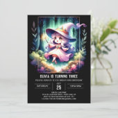 Invitation Assistant minimaliste fille Anniversaire (Debout devant)