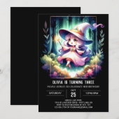 Invitation Assistant minimaliste fille Anniversaire (Devant / Derrière)