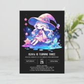 Invitation Assistant Minimaliste magique Anniversaire (Debout devant)