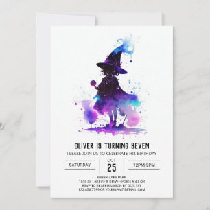 Invitation Assistant Modification d'aquarelle Anniversaire