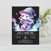 Invitation Assistant mystique adorable Anniversaire (Debout devant)