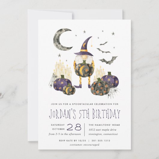 Invitation Assistant Patch citrouille Fête d'anniversaire d'H (Devant)