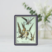 Invitation Assistant vintage d'Oz. Fête d'anniversaire du sin (Debout devant)