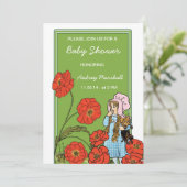 Invitation Assistant vintage du Baby shower Oz (Debout devant)