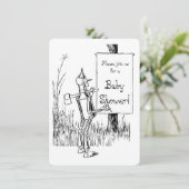 Invitation Assistant vintage du Baby shower Oz Tinman (Debout devant)