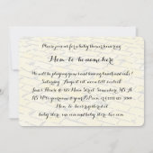 Invitation Assistant vintage du parti Baby shower Oz (Dos)