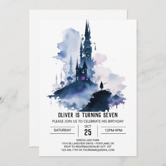 Invitation Assistant Wand Wielder Anniversaire (Devant / Derrière)