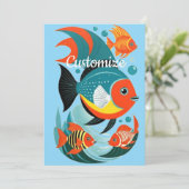 Invitation Assortiment de poisson tropical Thunder_Cove (Debout devant)