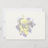 Invitation Assortiment d'iris jaune et violet (Dos)