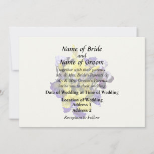 Invitation Assortiment d'iris jaune et violet